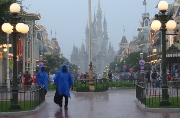 Not the happiest place on Earth in the rain.
